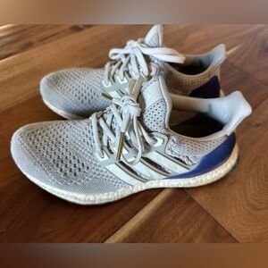 Gray and Blue Adidas Ultraboost Running Shoes